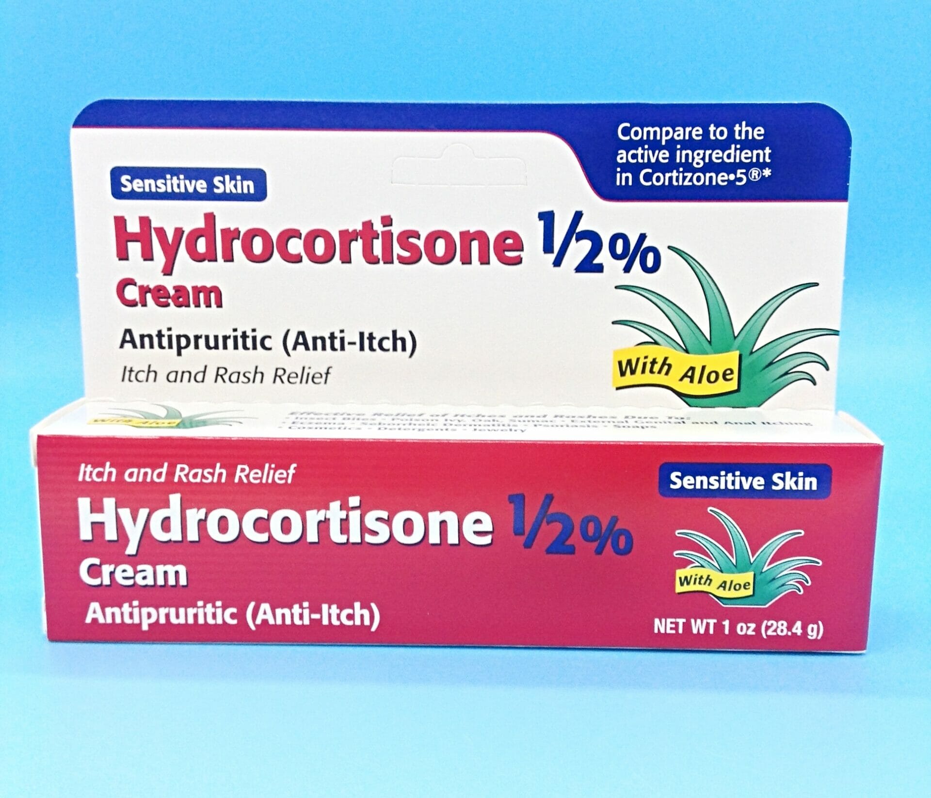 Hydrocortisone 0.5 Cream With Aloe 1oz (28.4gm) to Cortizone